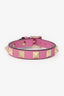 Valentino Pink Leather Rockstud Bracelet