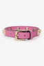 Valentino Pink Leather Rockstud Bracelet