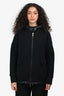 Moncler Black Maglia Cardigan Down Zip Up Hoodie Size S