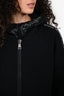 Moncler Black Maglia Cardigan Down Zip Up Hoodie Size S