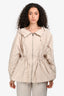 Burberry Beige Cinch Waisted Windbreaker Size 6 US