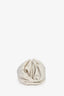 Bottega Veneta White Ecru Leather Large Classic Pouch