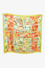 Hermès Green/Multicolour Silk 'Tout En Quilt' Scarf 90