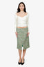Etro Green Tweed Midi Skirt Size 48