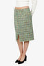 Etro Green Tweed Midi Skirt Size 48