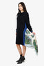 Philosophy Black/Blue Cashmere Maxi Dress Estimated Size M