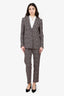 Bluemarine Pink Cheetah Print Blazer and Pants Set Estimated Size S