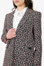 Bluemarine Pink Cheetah Print Blazer and Pants Set Estimated Size S