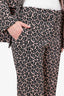 Bluemarine Pink Cheetah Print Blazer and Pants Set Estimated Size S