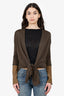 Fabiana Filippi Brown Cashmere Open Cardigan Estimated Size S