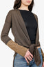 Fabiana Filippi Brown Cashmere Open Cardigan Estimated Size S