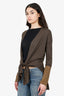 Fabiana Filippi Brown Cashmere Open Cardigan Estimated Size S