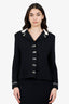 St. John Black Cardigan With Gold Buttons Estimated Size S