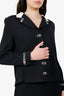St. John Black Cardigan With Gold Buttons Estimated Size S