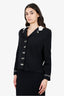 St. John Black Cardigan With Gold Buttons Estimated Size S