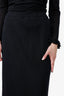 St. John Black Knit Maxi Skirt Size 12