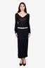 St. John Black Knit Maxi Skirt Size 12