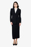 St. John Black Blazer + Skirt Set Size 10