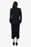 St. John Black Blazer + Skirt Set Size 10