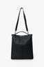Fendi Black Grained Leather Peekaboo X-Lite Tote With Strap