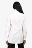 Burberry White Pin Neck Tie Detail Button Up Shirt Size 2 US