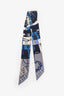 Hermès Blue/Grey Graphic Printed Twilly