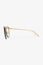 Linda Farrow Black/Gold Tone Metal Optical Glasses