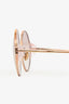 Linda Farrow Rose Gold Tone Metal Round Frame Sunglasses