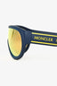 Moncler Blue/Yellow Oversized Reflective Sunglasses