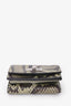 Fendi Green Elaphe Snakeskin Leather Micro Trifold Compact Wallet