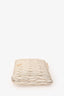 Miu Miu Gold Metallic Matelasse Zip Pouch + Eye Mask Travel Sets
