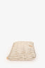 Miu Miu Gold Metallic Matelasse Zip Pouch + Eye Mask Travel Sets