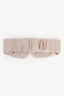 Miu Miu Gold Metallic Matelasse Zip Pouch + Eye Mask Travel Sets
