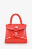 Delvaux Red Patent Leather Brilliant Bag Charm