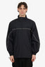 Balenciaga Black Embroidered Logo Windbreaker Size 46 Mens