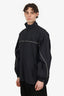 Balenciaga Black Embroidered Logo Windbreaker Size 46 Mens