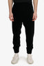 Wooyoungmi Black Velvet Track Pants Size 46 Mens