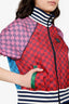 Gucci Multicolour GG Silk Zip Up Jacket Size S