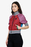 Gucci Multicolour GG Silk Zip Up Jacket Size S
