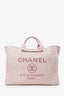 Pre-Loved™ Chanel 2019 Pink Glitter Medium Deauville Tote