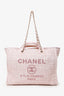Pre-Loved™ Chanel 2019 Pink Glitter Medium Deauville Tote