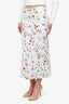 Reformation White Floral Print Maxi Skirt Size XS
