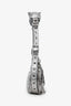 Balenciaga Silver Metallic Leather Studded 'Cagole' Shoulder Bag