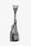 Balenciaga Silver Metallic Leather Studded 'Cagole' Shoulder Bag