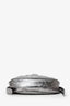 Balenciaga Silver Metallic Leather Studded 'Cagole' Shoulder Bag