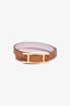 Hermès Brown/Pink Leather Rose Gold Tone Behapi Triple Tour Bracelet
