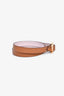 Hermès Brown/Pink Leather Rose Gold Tone Behapi Triple Tour Bracelet