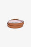 Hermès Brown/Pink Leather Rose Gold Tone Behapi Triple Tour Bracelet