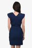 Maje Blue Pleated Sleeveless Midi Dress Size 2