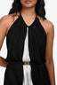 Versace Black/Grey Pleated Halter Dress Est. Size S